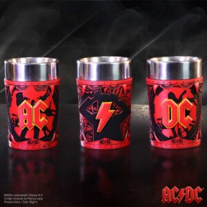 ACDC Logo Shot Glass Set (Set of 3) 8.7cm | Enchanted Kitchen | Niffty Witchy Supplies UK