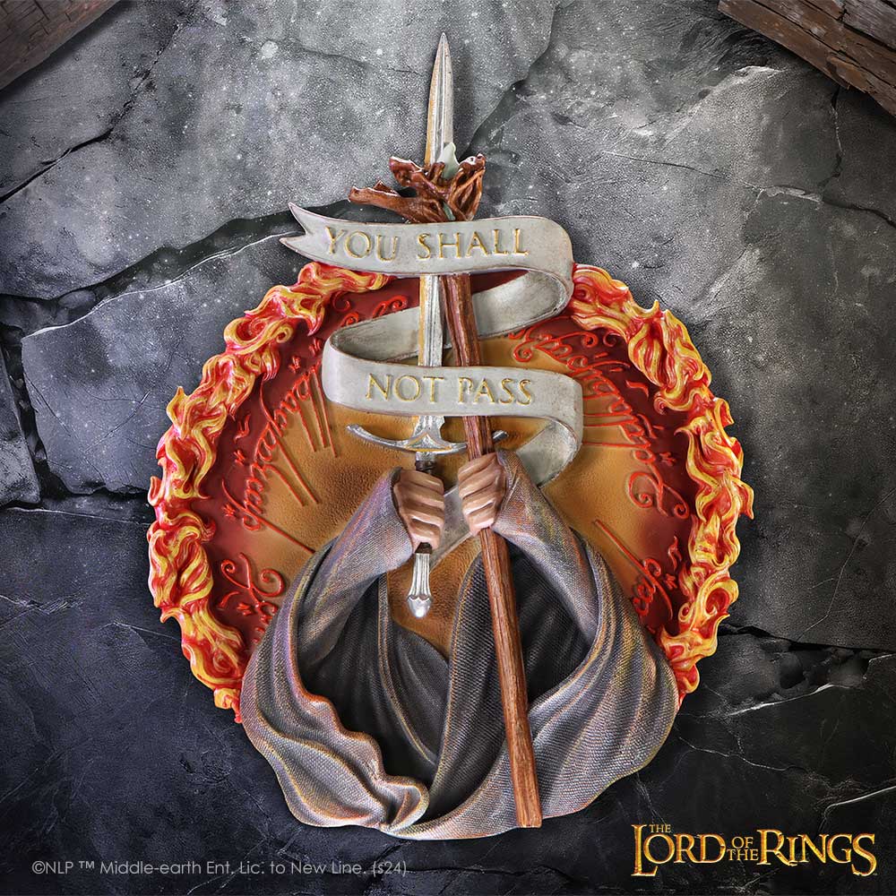 Lord of the Rings You Shall Not Pass Wall Plaque 30.4cm | Decor | Niffty Witchy Supplies UK