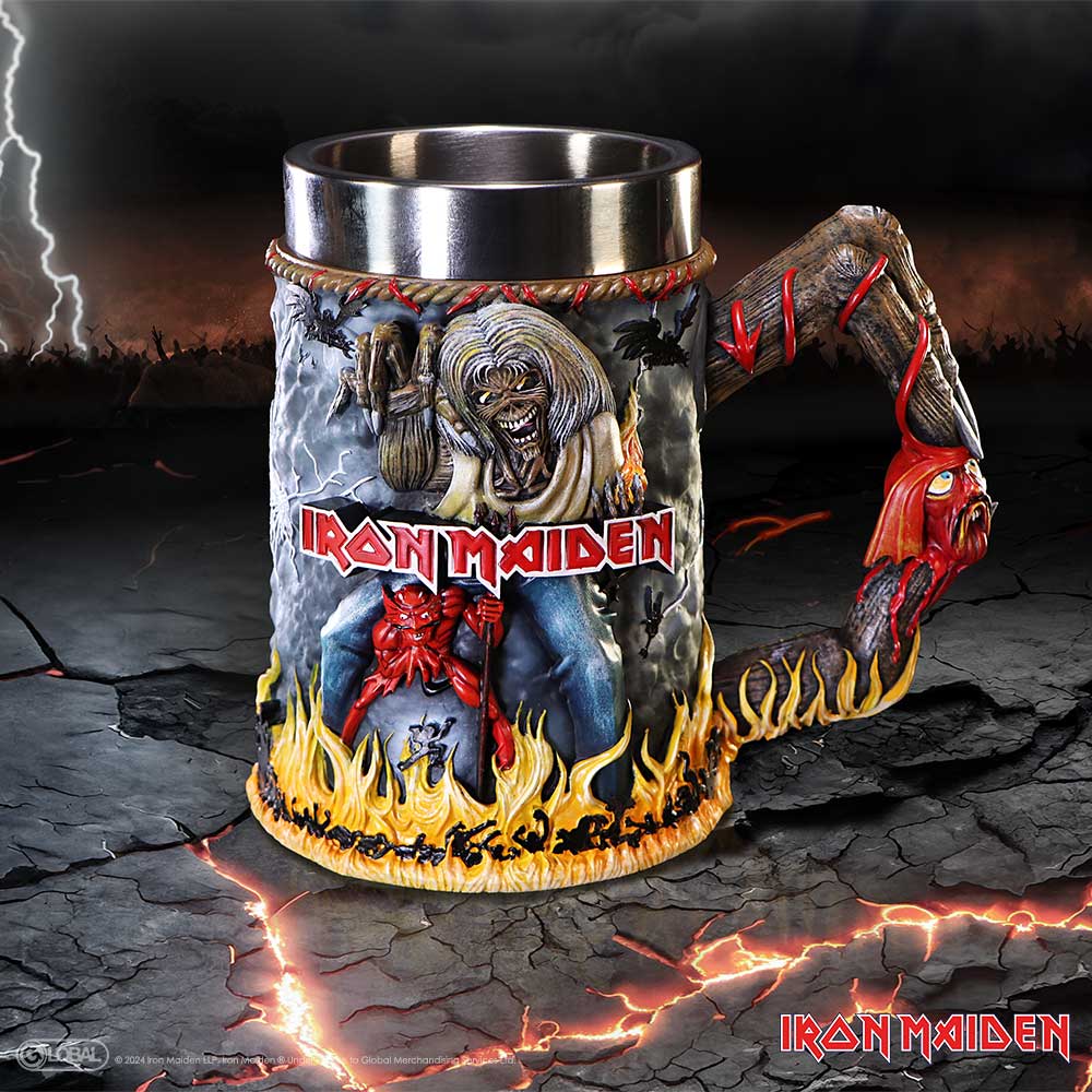 Iron Maiden The Number of the Beast Tankard 16cm | Enchanted Kitchen | Niffty Witchy Supplies UK