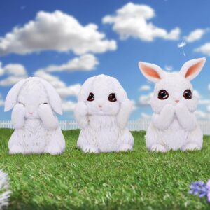 Three Wise Bunnies 9cm | Decor | Niffty Witchy Supplies UK