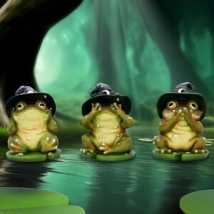 Three Wise Toads 10.3cm | Decor | Niffty Witchy Supplies UK
