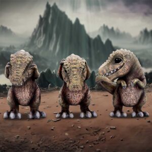 Three Wise Tyrannosaurus Rex 9.3cm | Decor | Niffty Witchy Supplies UK