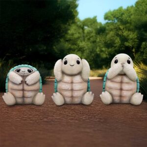 Three Wise Tortoises 8cm | Decor | Niffty Witchy Supplies UK