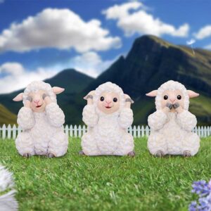 Three Wise Sheep 8.5cm | Decor | Niffty Witchy Supplies UK