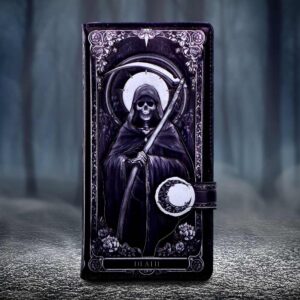 Skeleton Tarot Embossed Purse 18.5cm | Bags & Wallets | Niffty Witchy Supplies UK