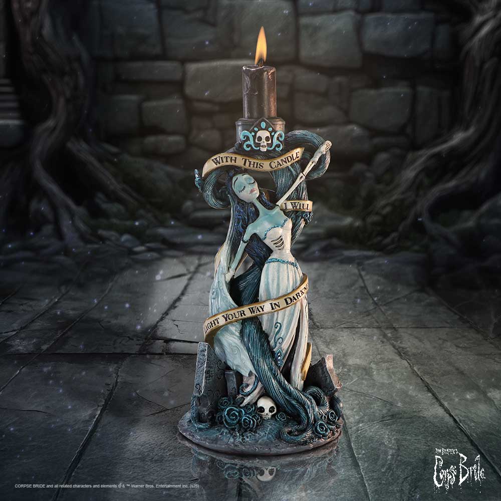 Corpse Bride With This Candle Vow Candle Holder 19cm | Candle Holder | Niffty Witchy Supplies UK