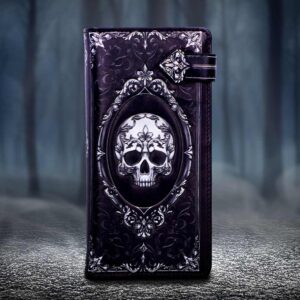 Baroque Skull Embossed Purse 18.5cm | Bags | Niffty Witchy Supplies UK