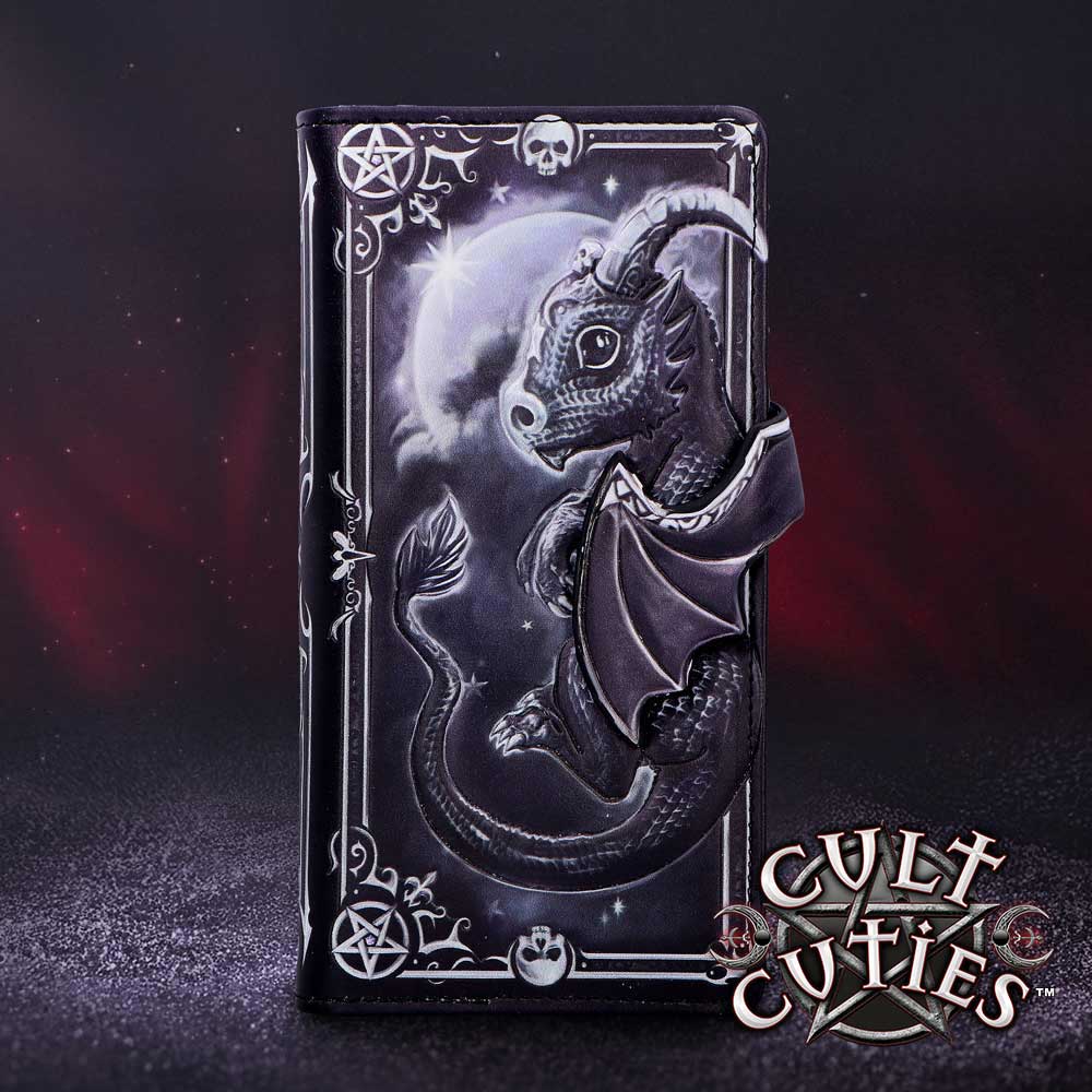 Moon of Lucifly Embossed Purse 18.5cm | Bags & Wallets | Niffty Witchy Supplies UK