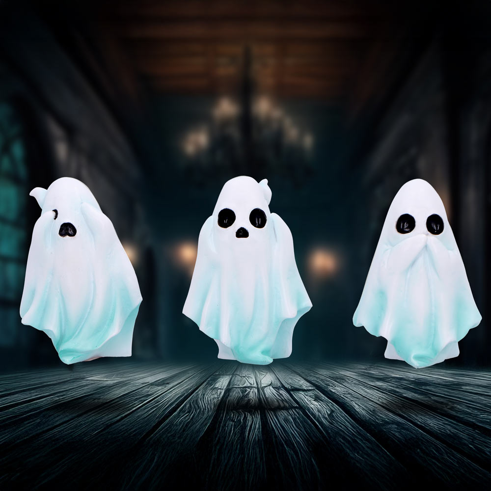 Three Wise Ghosts 7.5cm | Decor | Niffty Witchy Supplies UK