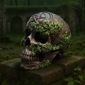 Aged Pentagram Skull 18.8cm | Decor | Niffty Witchy Supplies UK