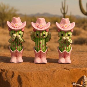Three Wise Cacti 9.5cm | Decor | Niffty Witchy Supplies UK