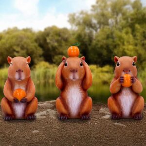 Three Wise Capybaras 10.5cm | Decor | Niffty Witchy Supplies UK