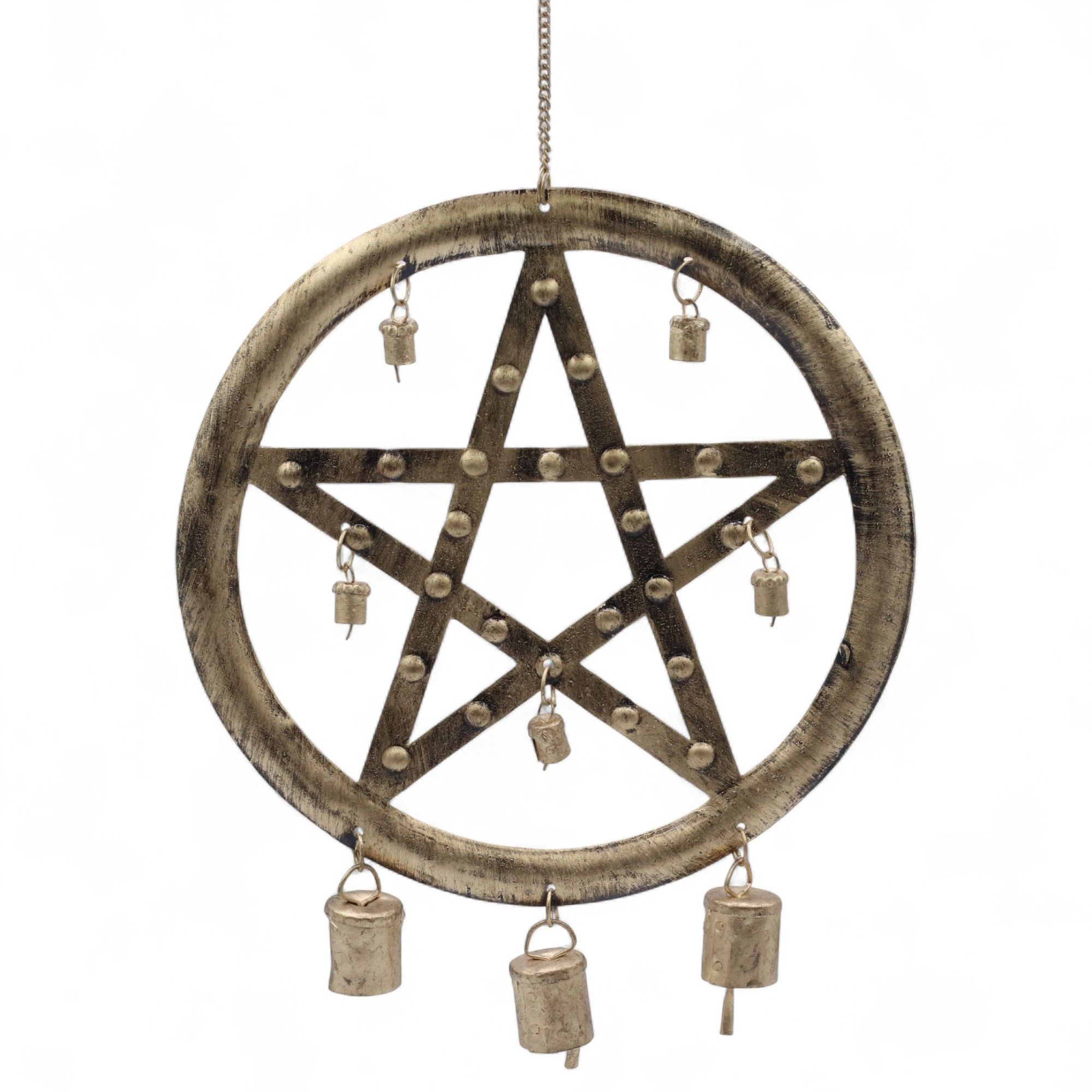 Indian Chimes - Pentagon with Cow Bells - 25x49cm - Image 9
