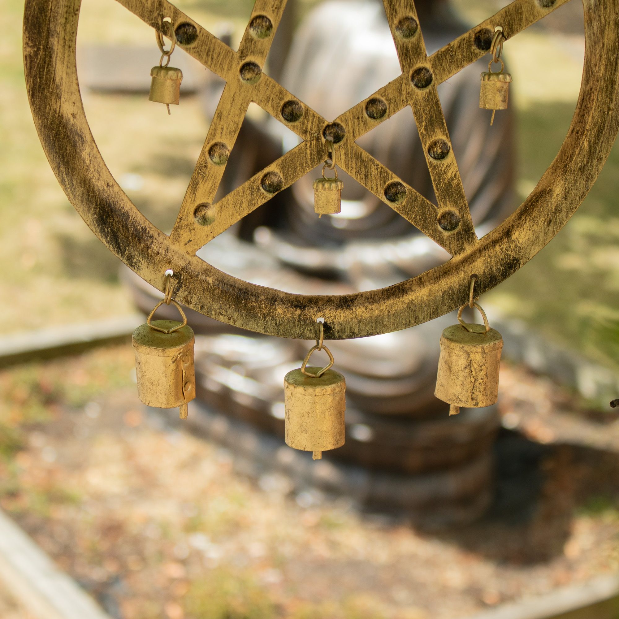 Indian Chimes - Pentagon with Cow Bells - 25x49cm - Image 8