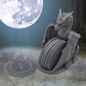 Dragons Lair Coaster Set 16.5cm | Decor | Niffty Witchy Supplies UK