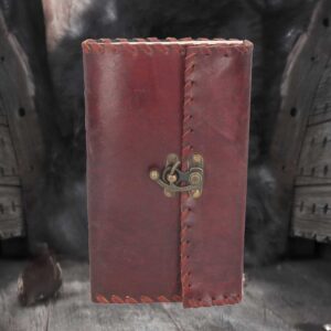Leather Journal with Lock 14cm x 23cm | Grimoires | Niffty Witchy Supplies UK