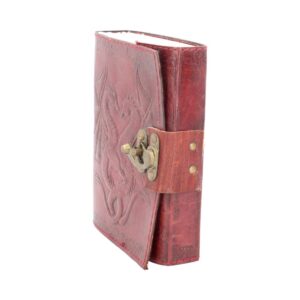 Double Dragon Leather Embossed Journal & Lock | Grimoires | Niffty Witchy Supplies UK