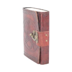 Pentagram Leather Embossed Journal & Lock | Grimoires | Niffty Witchy Supplies UK