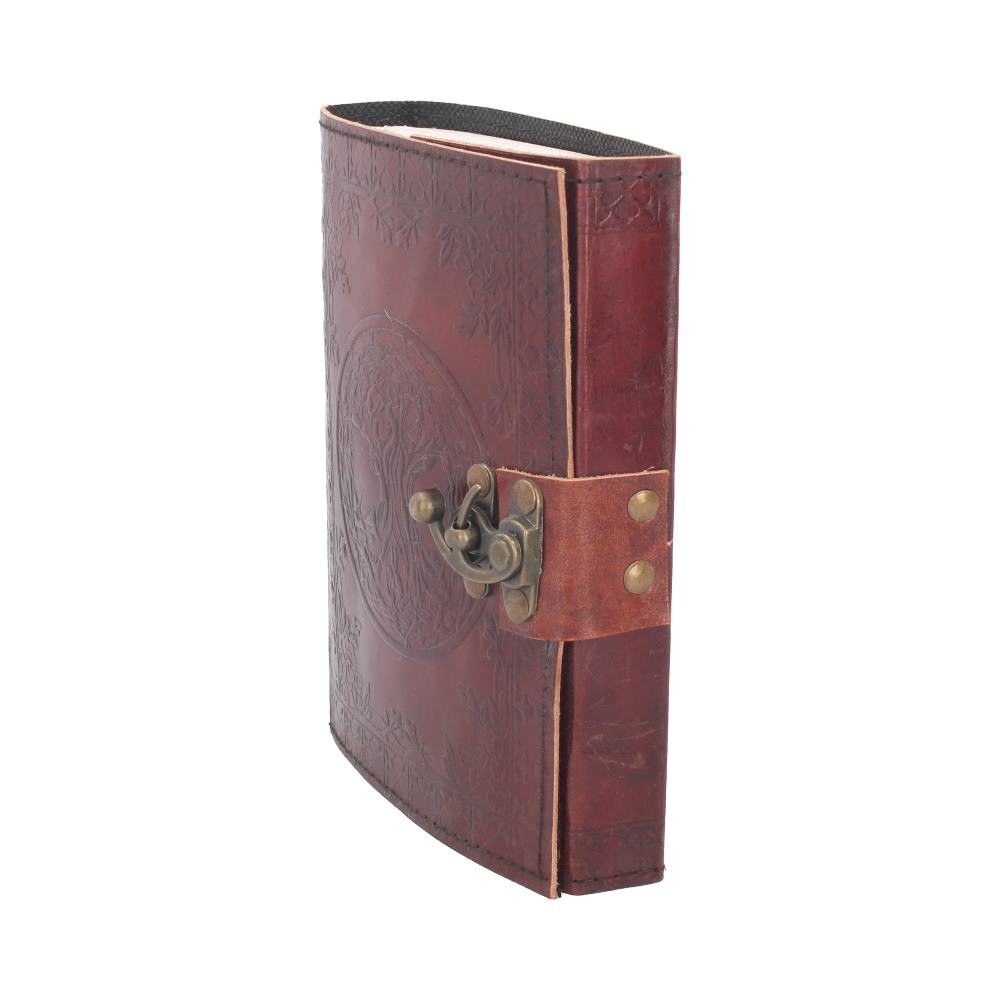 Tree Of Life Leather Journal w/lock 15 x 21cm | Grimoires | Niffty Witchy Supplies UK
