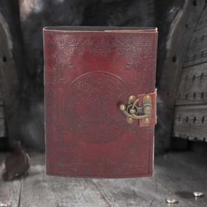 Tree Of Life Leather Journal w/lock 15 x 21cm | Grimoires | Niffty Witchy Supplies UK