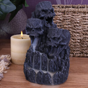 Skull Backflow Incense Tower 17.5cm | Decor | Niffty Witchy Supplies UK