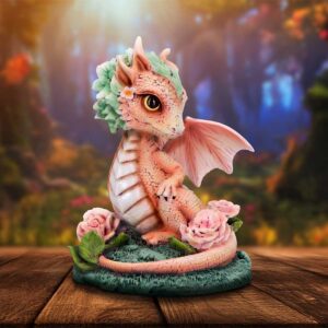 Carnation Flower Dragon 12cm | Decor | Niffty Witchy Supplies UK