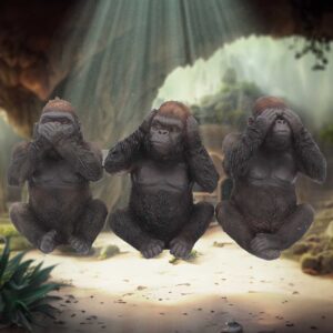 Three Wise Gorillas 13cm | Niffty Witchy Supplies UK