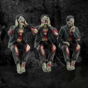 See No, Hear No Speak No Evil Zombies 10cm | Niffty Witchy Supplies UK