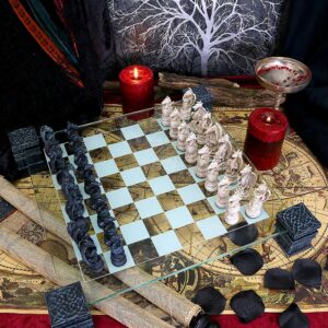 Dragon Chess Set 43cm | Decor | Niffty Witchy Supplies UK