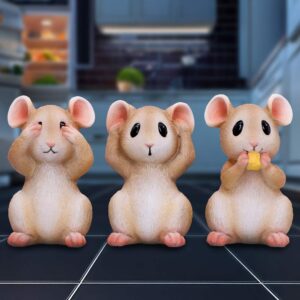 Three Wise Mice 9cm | Decor | Niffty Witchy Supplies UK