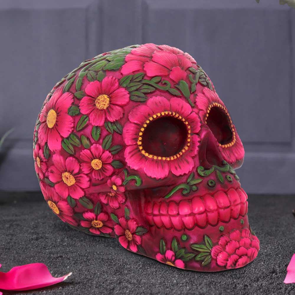Sugar Blossom Skull 14.5cm | Decor | Niffty Witchy Supplies UK