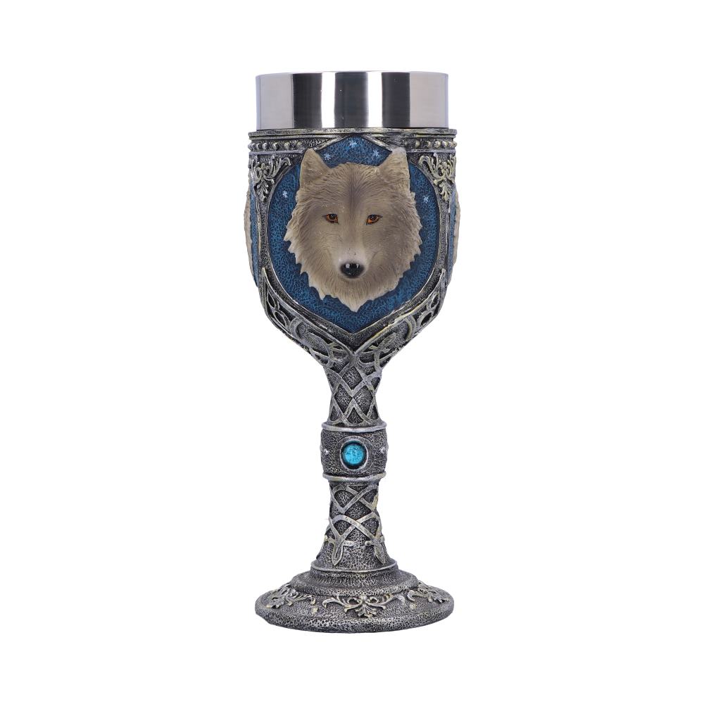 Lone Wolf Goblet 19.5cm | Enchanted Kitchen | Niffty Witchy Supplies UK