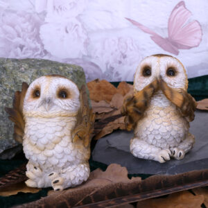 Three Wise Brown Owls 7.5cm | Decor | Niffty Witchy Supplies UK