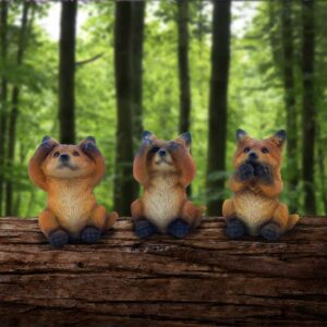 Three Wise Foxes 8.5cm | Decor | Niffty Witchy Supplies UK