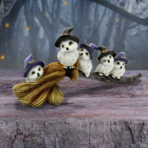 Feathered Broomstick 26cm | Decor | Niffty Witchy Supplies UK