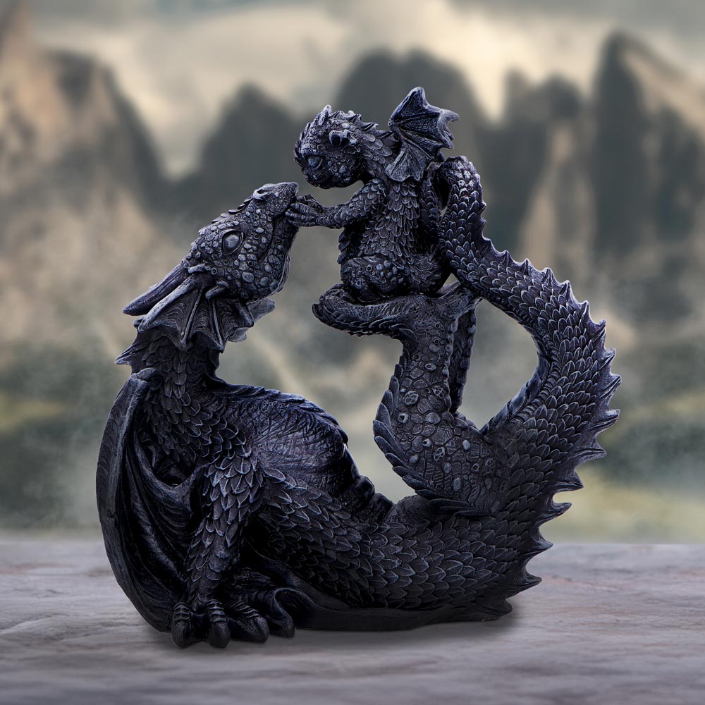 Drakaina and Dragonling 22cm | Decor | Niffty Witchy Supplies UK