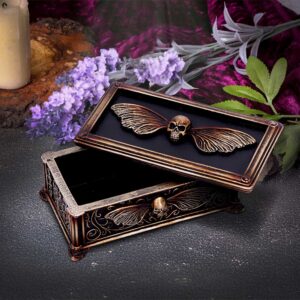 Death's Head Treasure Box 14.5cm | Decor | Niffty Witchy Supplies UK