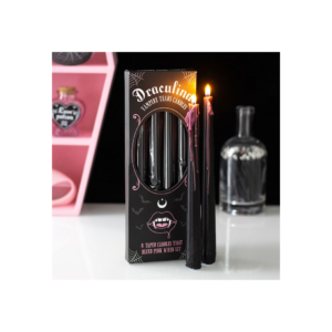 Set of 4 Pink Vampire Tears Taper Candles