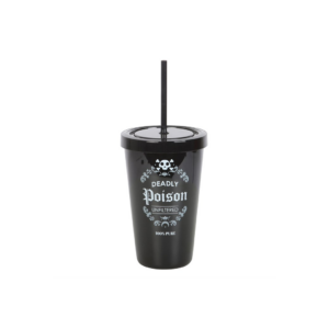 Deadly Poison Plastic Tumbler with Straw