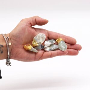 Gemstone Indian Sodalite & Silver Plated Pendants (6 assorted)