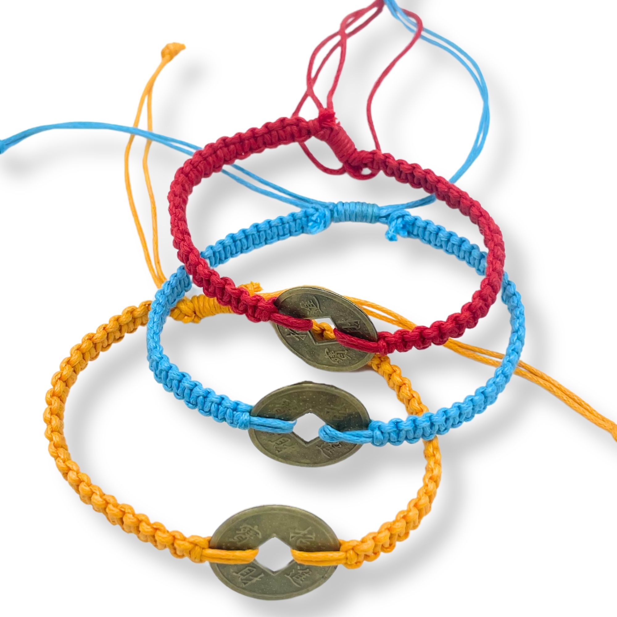 Handmade Friendship Bracelets - Lucky Friends Feng Shui Coin (asst) - Image 4