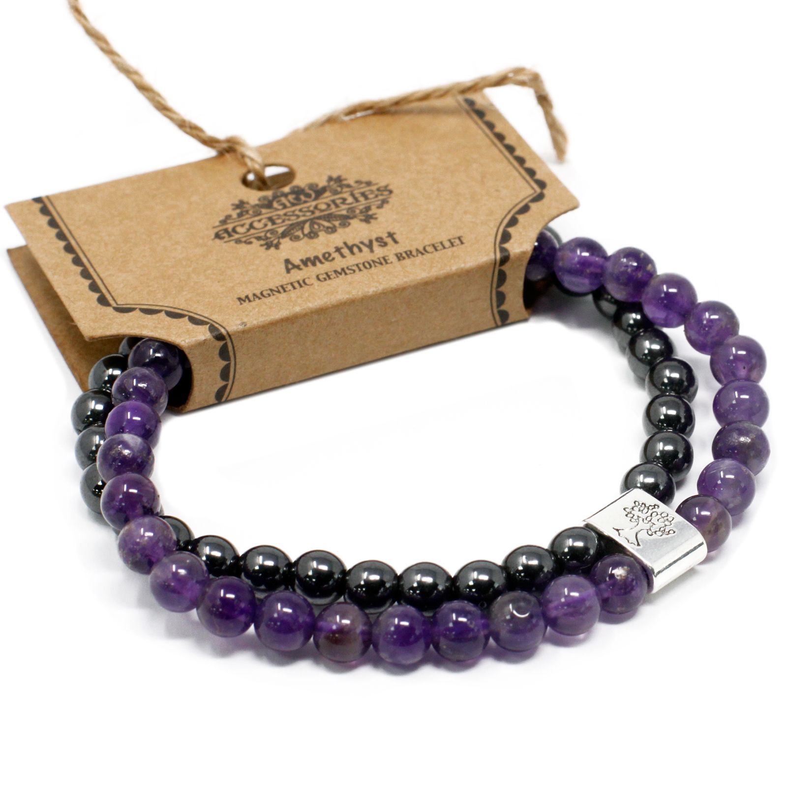 Magnetic Gemstone Bracelet - Amethyst - Image 6