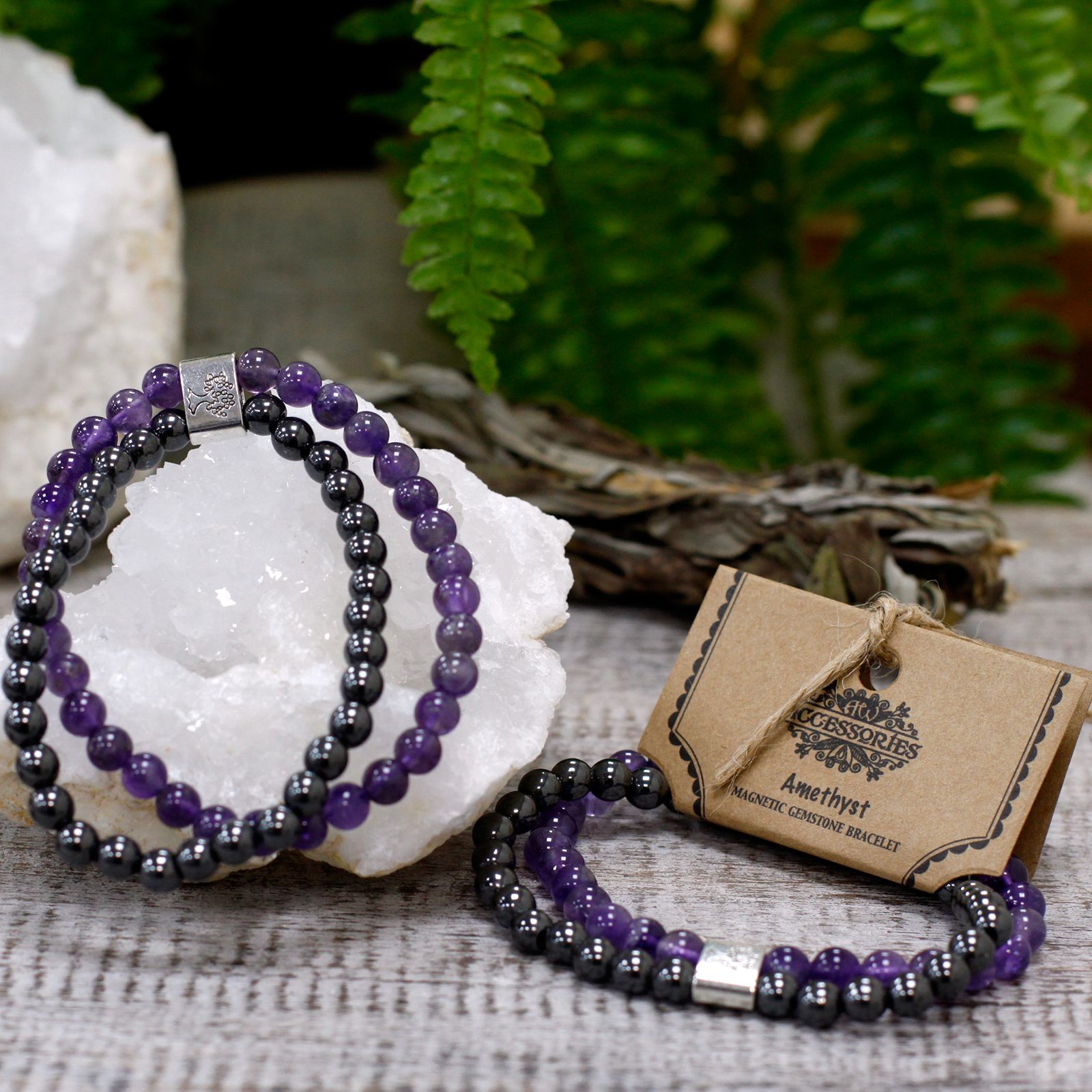 Magnetic Gemstone Bracelet - Amethyst - Image 7