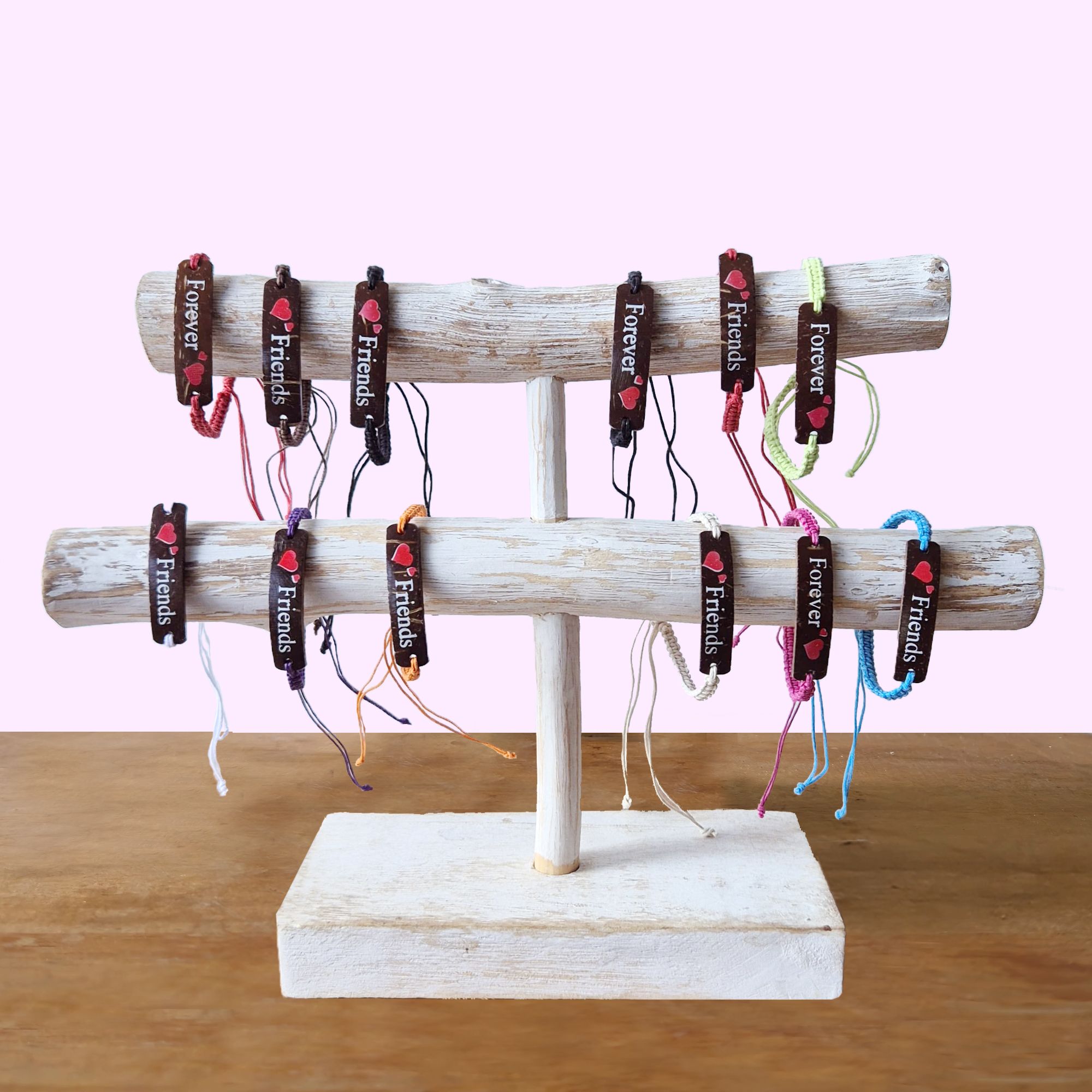 Handmade Friendship Bracelets - Friends Coconut Print (asst) - Image 3
