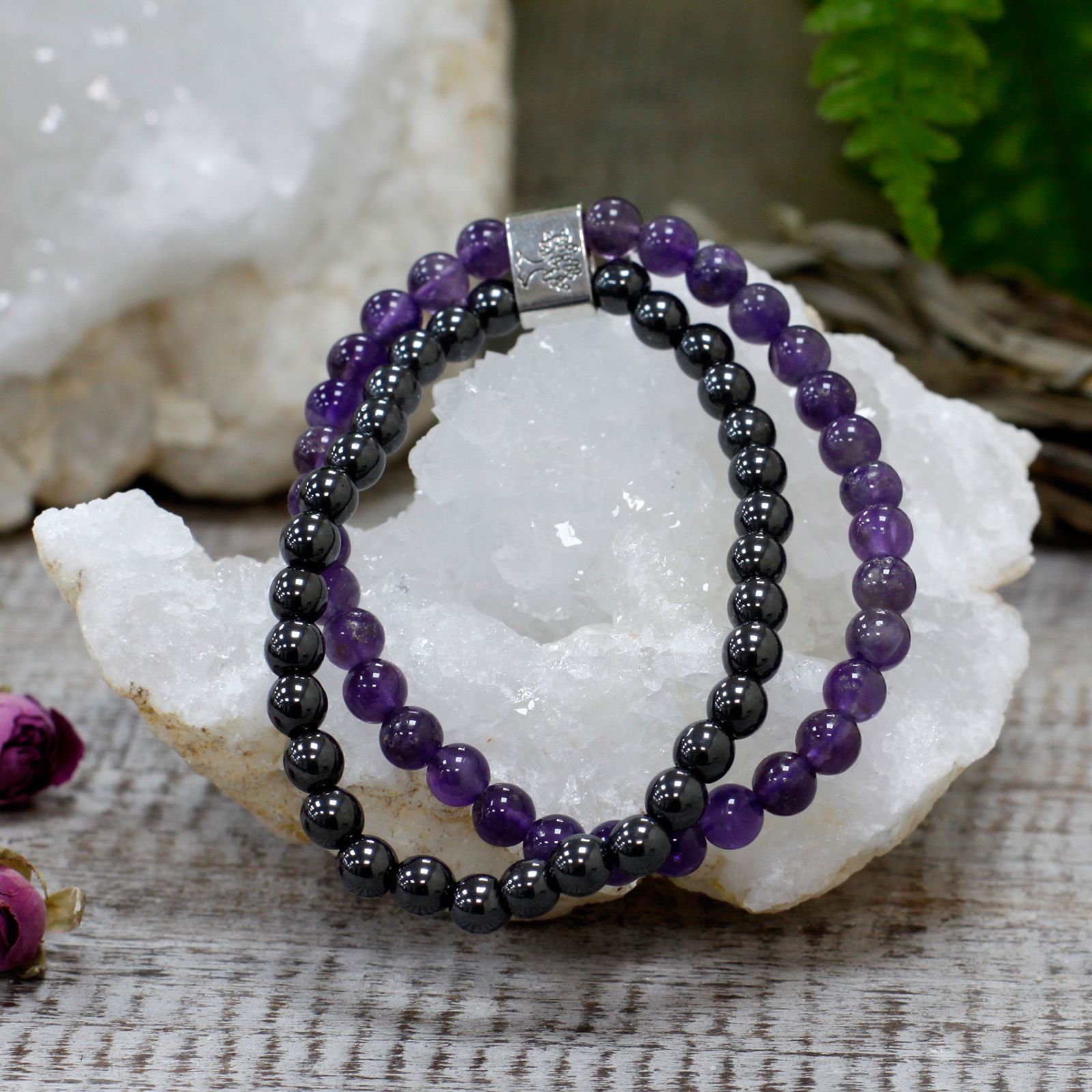Magnetic Gemstone Bracelet - Amethyst - Image 3