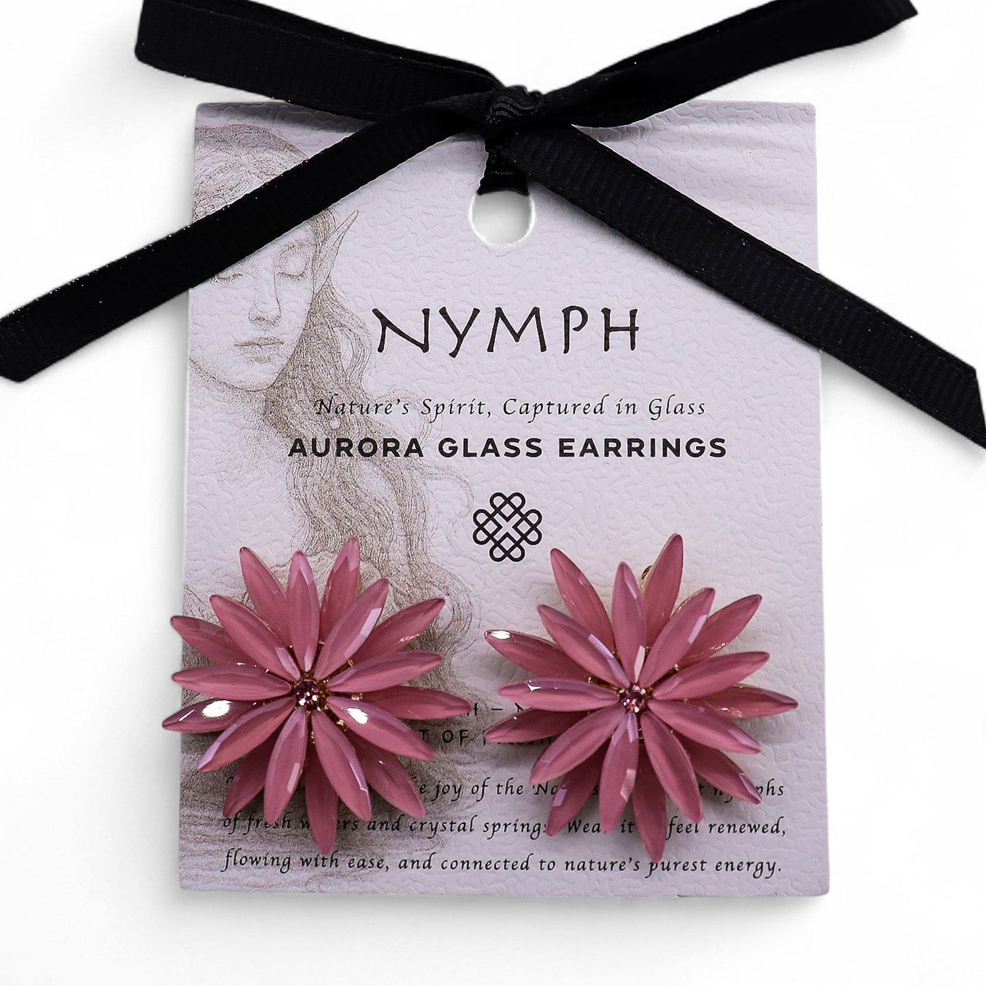 Soft Pink - Vintage Glass - Flowers - Earrings - Image 7
