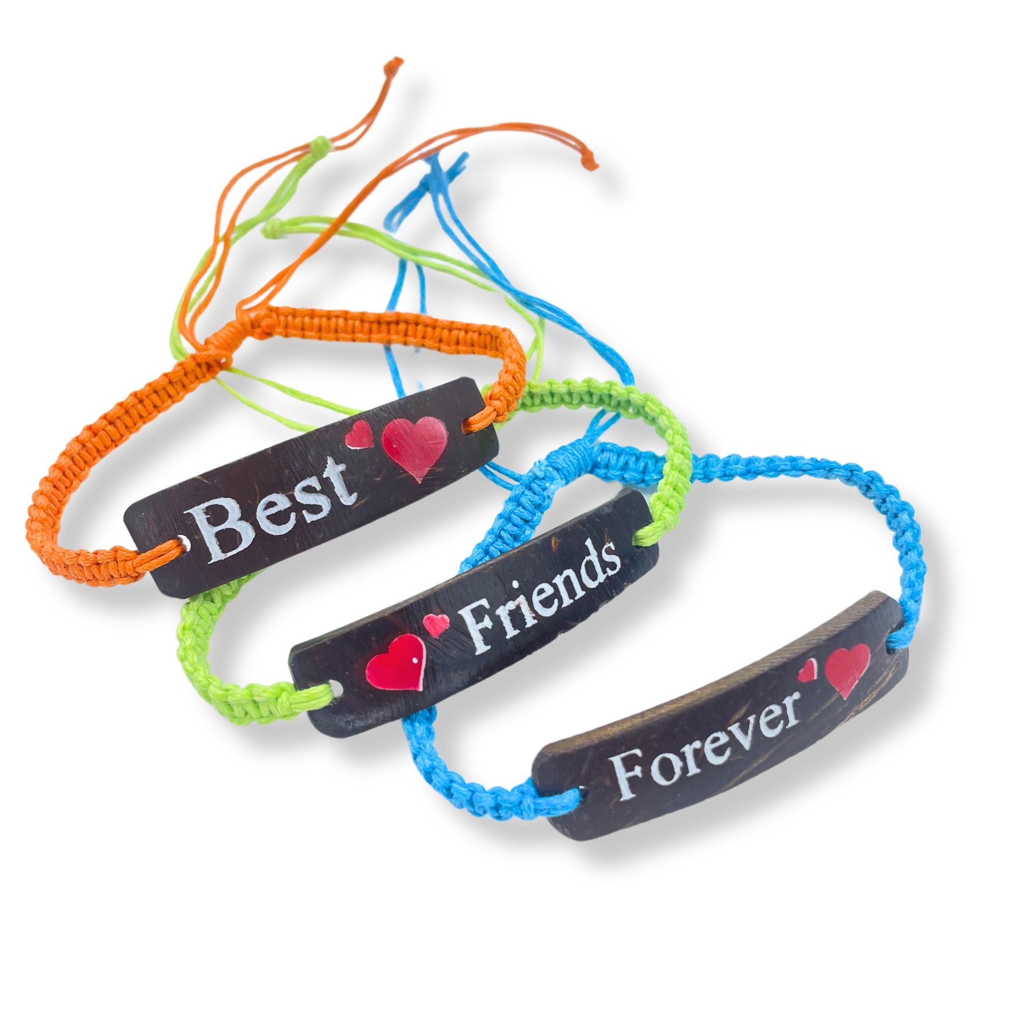 Handmade Friendship Bracelets - Friends Coconut Print (asst) - Image 5