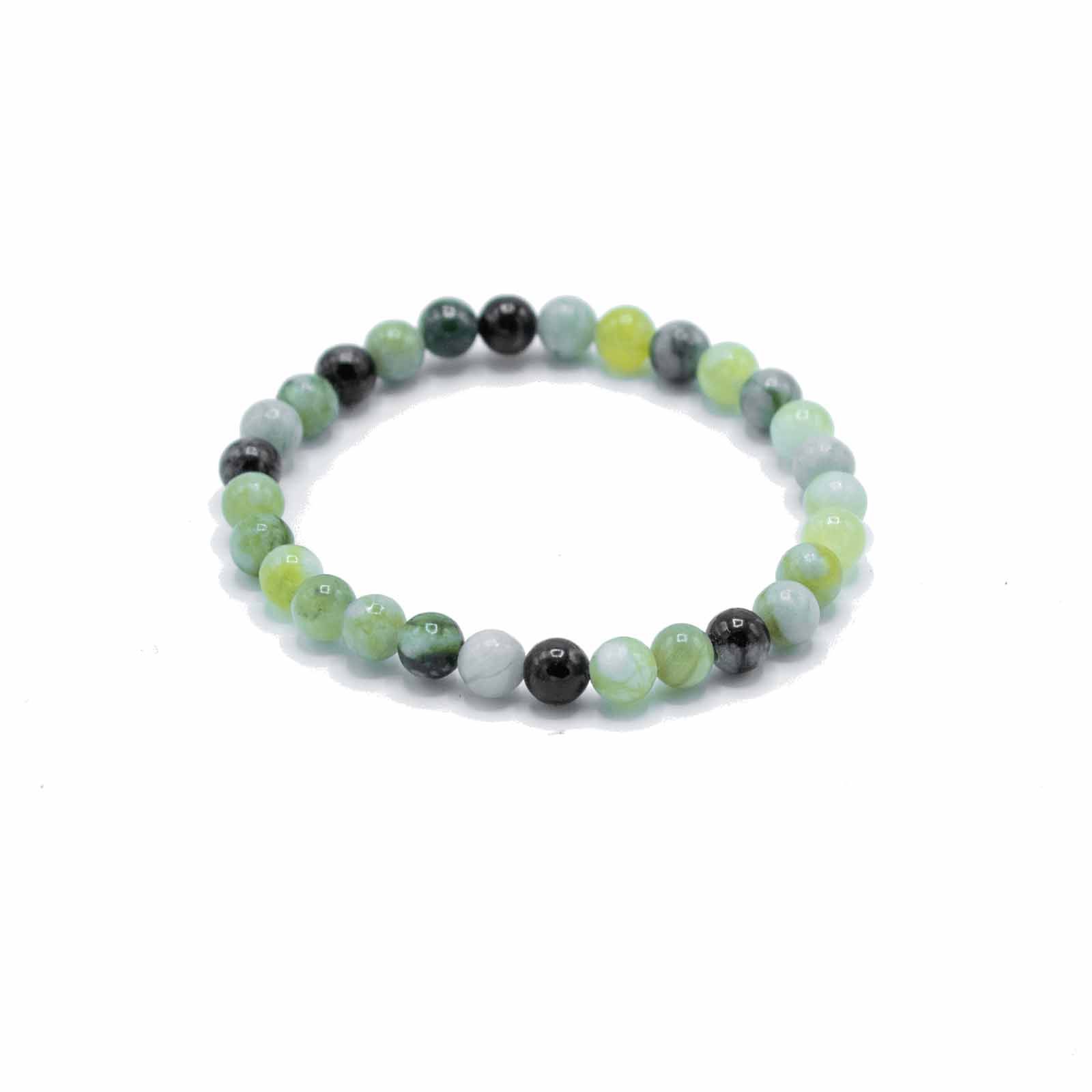 Gemstone Manifestation Bracelet - Olive Jade - Healing - Image 2