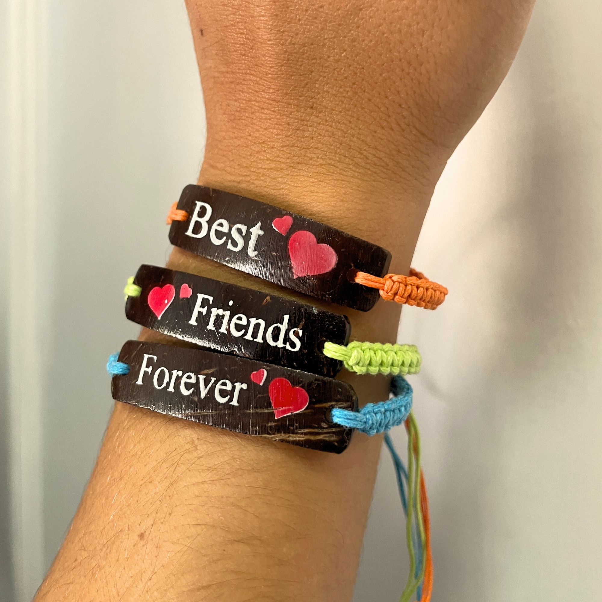 Handmade Friendship Bracelets - Friends Coconut Print (asst) - Image 4