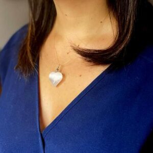 Selenite Heart Pendant